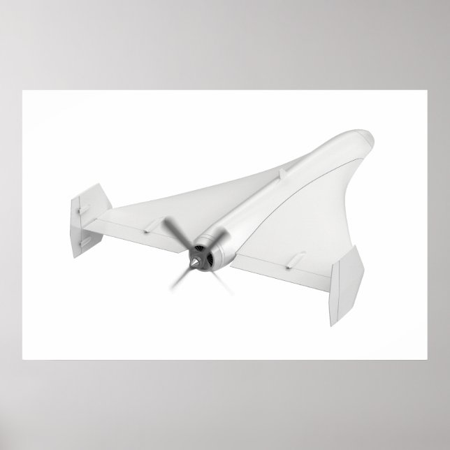 Propellerdriven militär UAV Poster (Framsidan)