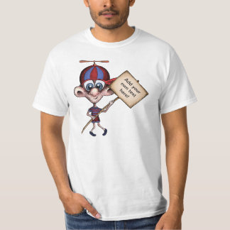 Propellerhattgrabben med undertecknar t-shirt
