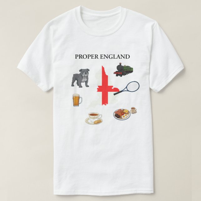 PROPER ENGLAND Basic T Shirt (Design framsida)