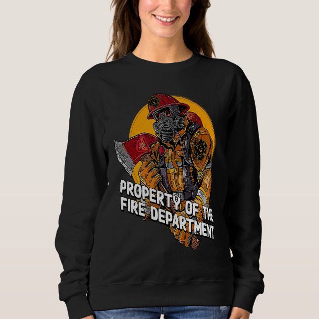 Property Fire Department Firefighter Professional  T Shirt (Framsida)