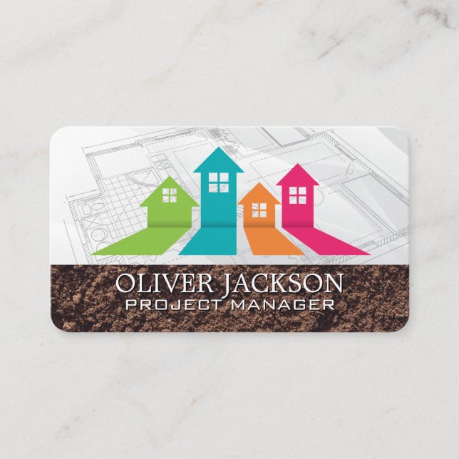 Property Homes Logo | Blueprints Visitkort (Framsida)