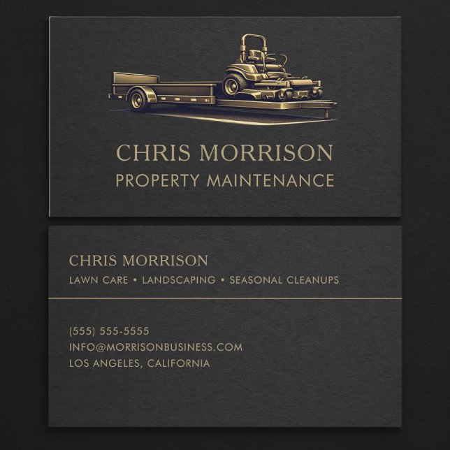 Property Maintenance Mower Business Card Visitkort (Skapare uppladdad)