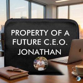 Property of Future CEO Custom Name Minimalist Blac Laptop Fodral