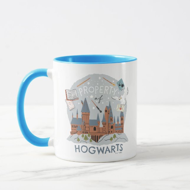 Property of Hogwarts Cartoon Graphic Mugg (Vänster)