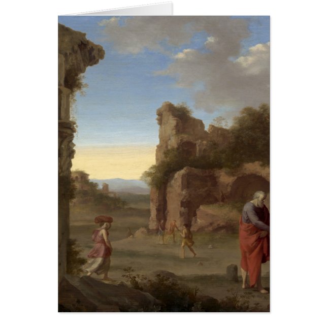 Prophet Elijah och Zarephath Hälsningskort (Framsidan)