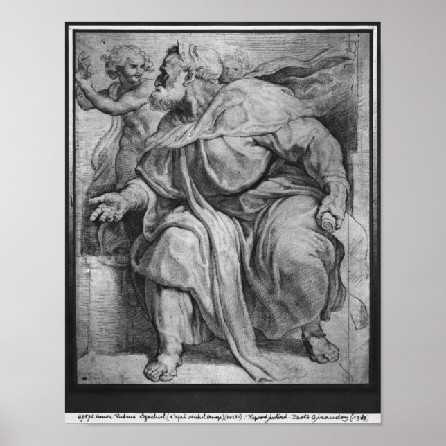 Prophet Ezekiel, efter Michangelo Buonarroti Poster (Framsidan)