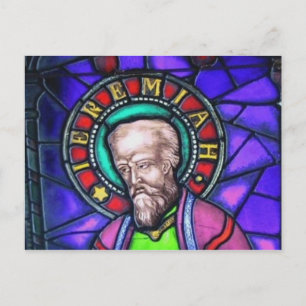 Prophet Jeremiah - fönster med fastfärgat glas Vykort
