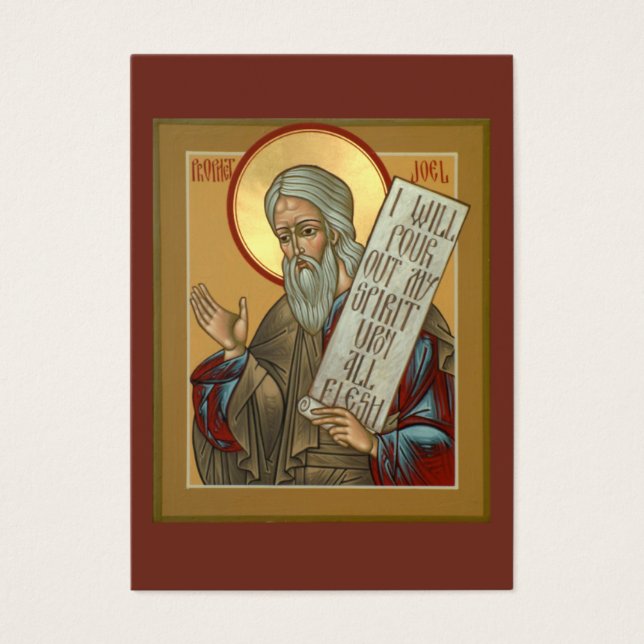 Prophet Joel Mini Prayer Card Visitkort (Framsidan)