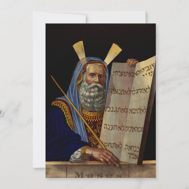 Prophet Moses med lagens tabletter Inbjudningar (Framsida)