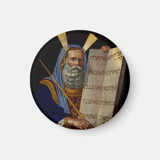 Prophet Moses med lagens tabletter Magnet (Framsidan)