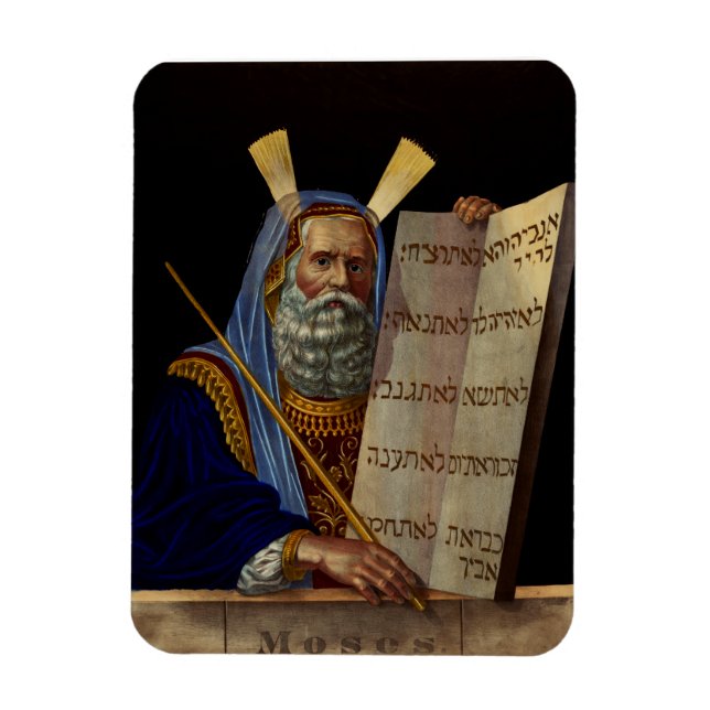 Prophet Moses med lagens tabletter Magnet (Vertikal)