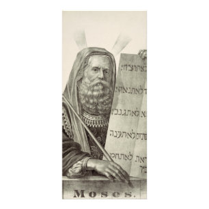Prophet Moses med lagens tabletter Reklamkort
