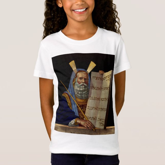 Prophet Moses med lagens tabletter T Shirt (Framsida)