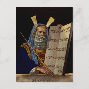 Prophet Moses med lagens tabletter Vykort