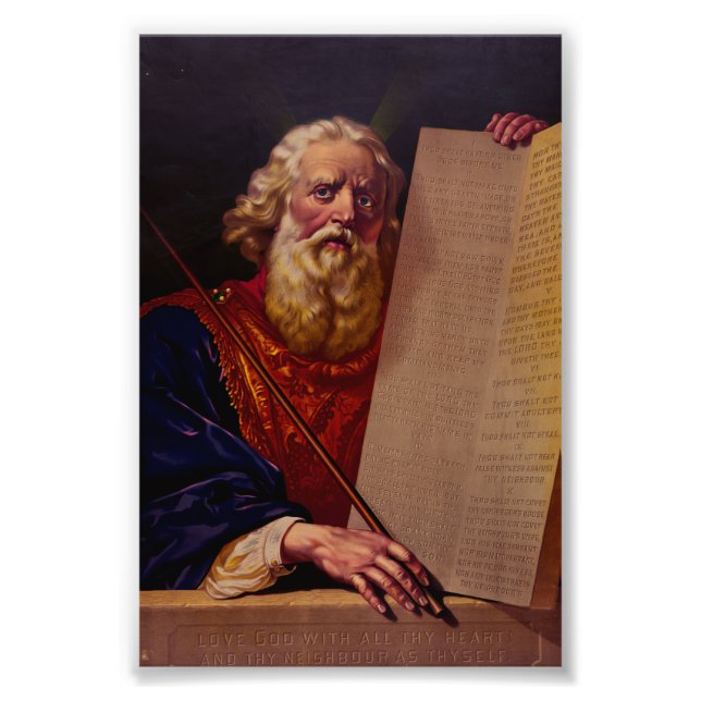 Prophet Moses on Mount Sinai – High-Fidelity Epic  Fototryck (Framsidan)