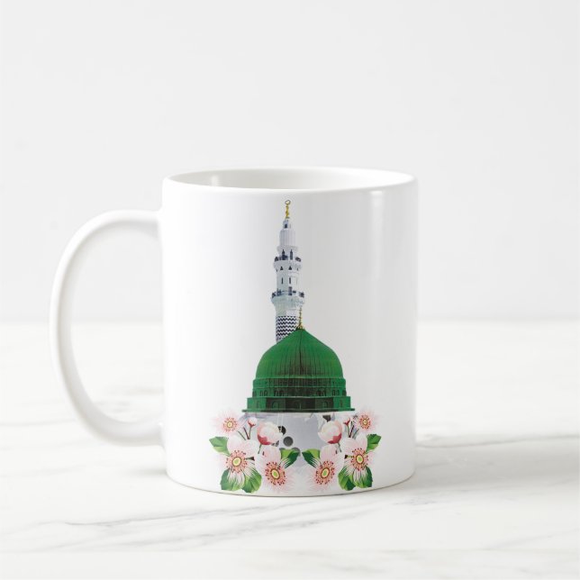 Prophet Mosque Grönt Dome Kaffemugg (Vänster)