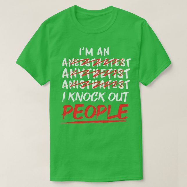 Propofol Bolus sjuksköterska med anestesiolog anes T Shirt (Design framsida)