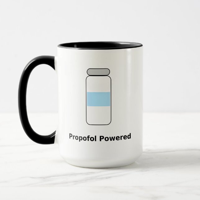 Propofol Driven – Rolig anestesiolog humor Mugg (Vänster)