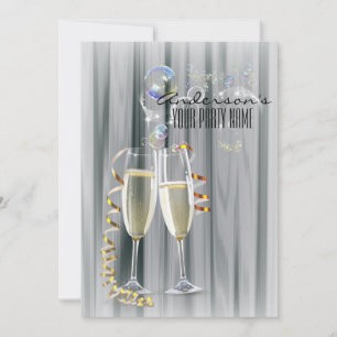 Propp Skum Klinka Champagne Inbjudningar