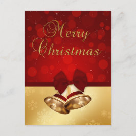 Proppont Golden jul Klockor Helgdag-vykort Helg Vykort