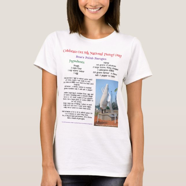 Prorogue Pierogi Day by RoseWrites T-Shirt (Framsida)