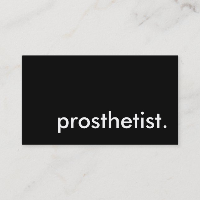prosatetist. visitkort (Framsida)