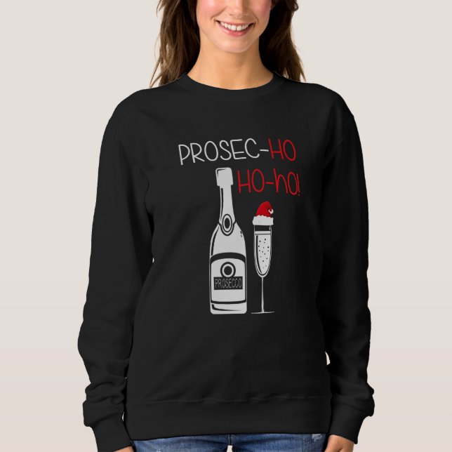 Prosec Ho Ho Ho Prosecco jul Vin T Shirt (Framsida)
