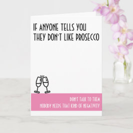 Prosecco Älskare Standard Rosa Birthday Card Kort