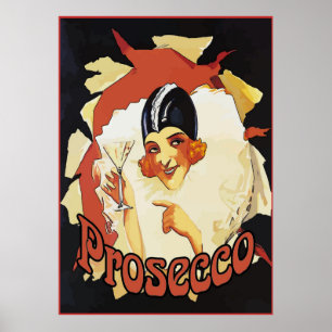 Prosecco clownpopaffisch poster
