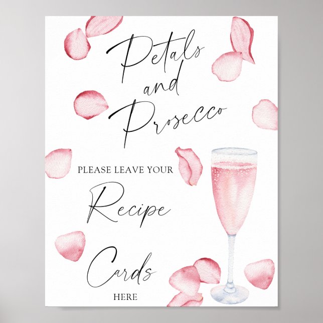 Prosecco - Ditt receptkort här Poster (Framsidan)