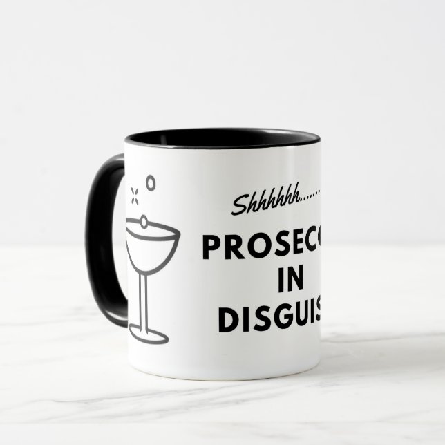 Prosecco förklädd kaffemugg (Framsida vänster)