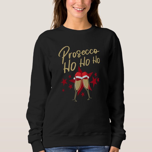 Prosecco Ho Ho Champagne Flutes jul Champagn T Shirt (Framsida)