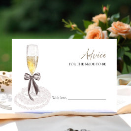 Prosecco Möhippa Advice for Bride Card Inbjudningar