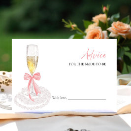 Prosecco Möhippa Advice for Bride Card Inbjudningar