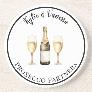 Prosecco-partners dricker underlägg
