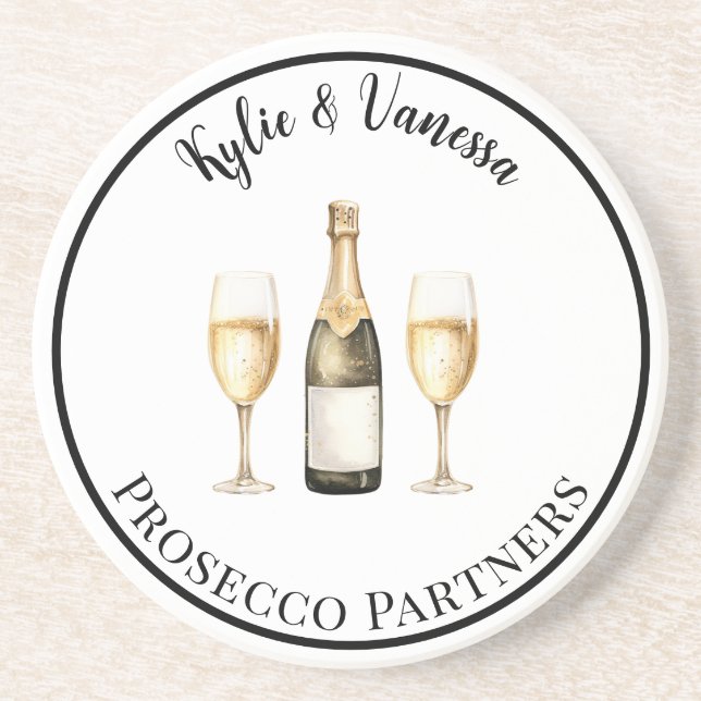 Prosecco-partners dricker underlägg (Framsidan)