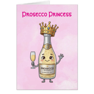 Prosecco Prinsessa Välkomstkort Hälsningskort