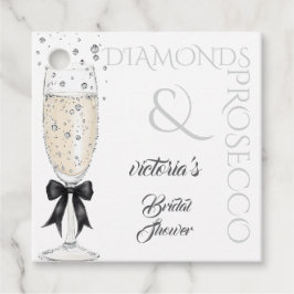 Prosecco-tema Bröllopsdusch Gåvor Etiketter