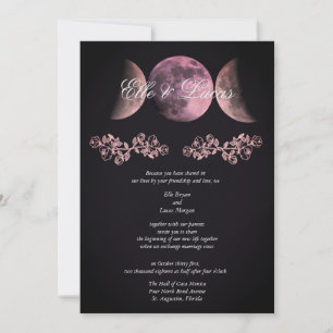Prosecco Triple Moon Bröllopsinbjudan Inbjudningar