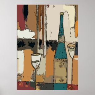 Prosecco Vin Abstrakt Poster