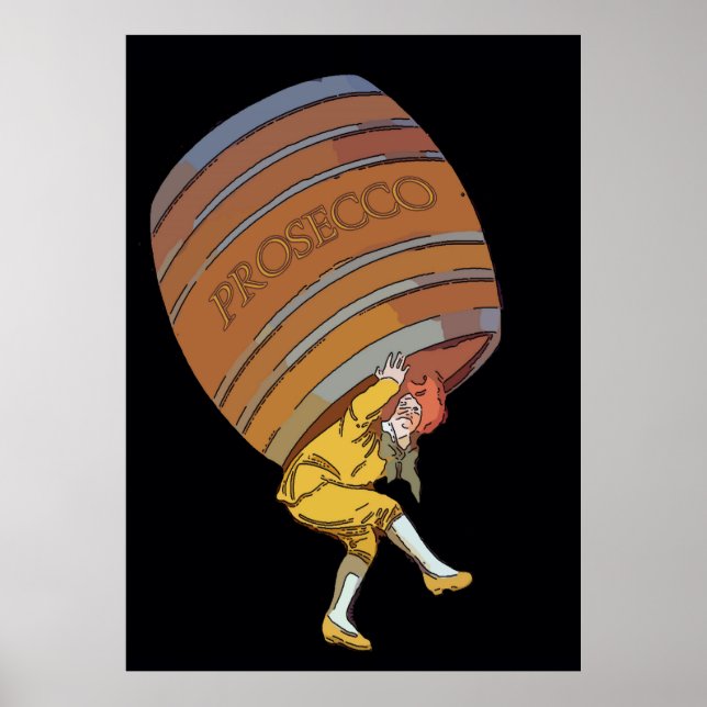 Prosecco, Vin Barrel Poster (Framsidan)