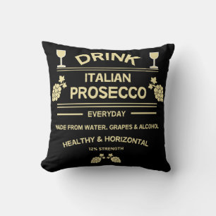 Prosecco Vin Drinker VIN ÄLSKARE Mousserande Kudde