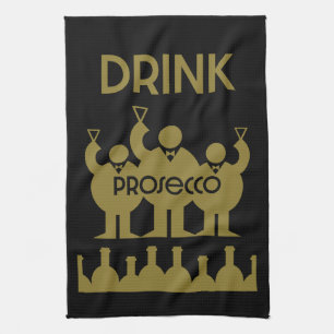 Prosecco Vin Drinkers Kökshandduk