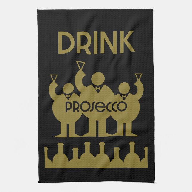 Prosecco Vin Drinkers Kökshandduk (Vertikal)
