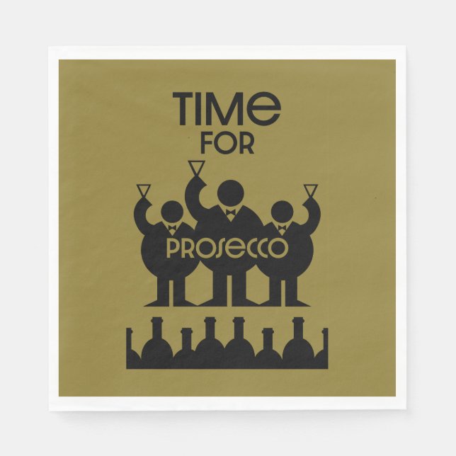 Prosecco Vin Drinkers Pappersservett (Framsidan)