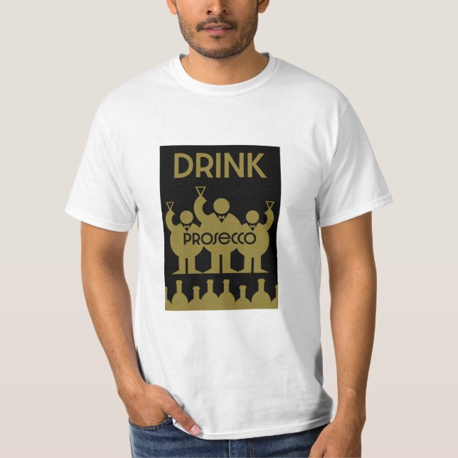 Prosecco Vin Drinkers T Shirt (Framsida)