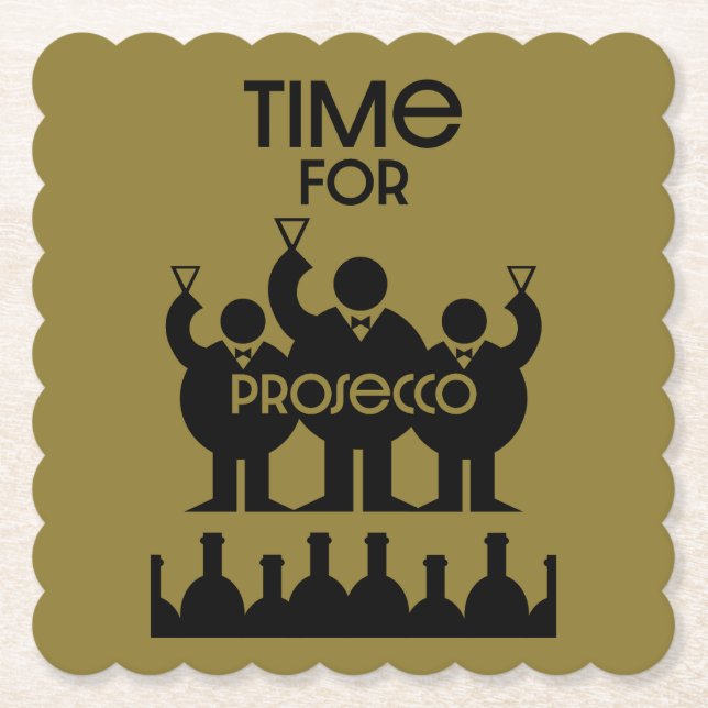 Prosecco Vin Drinkers Underlägg Papper (Framsida)