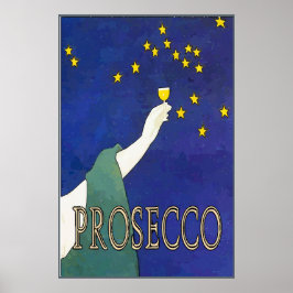 Prosecco, Vin Glass Stars Poster