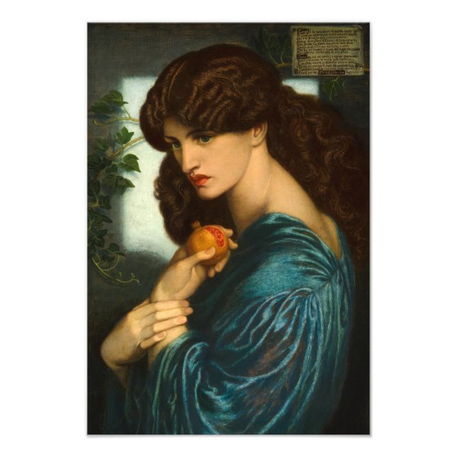 Proserpine av Dante Gabriel Rossetti Fototryck (Framsidan)