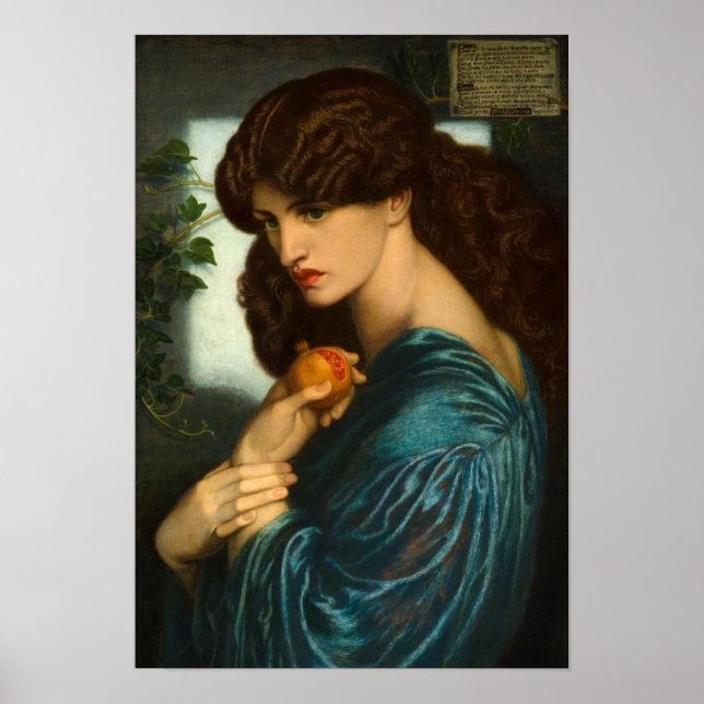 Proserpine av Dante Gabriel Rossetti Poster (Framsidan)